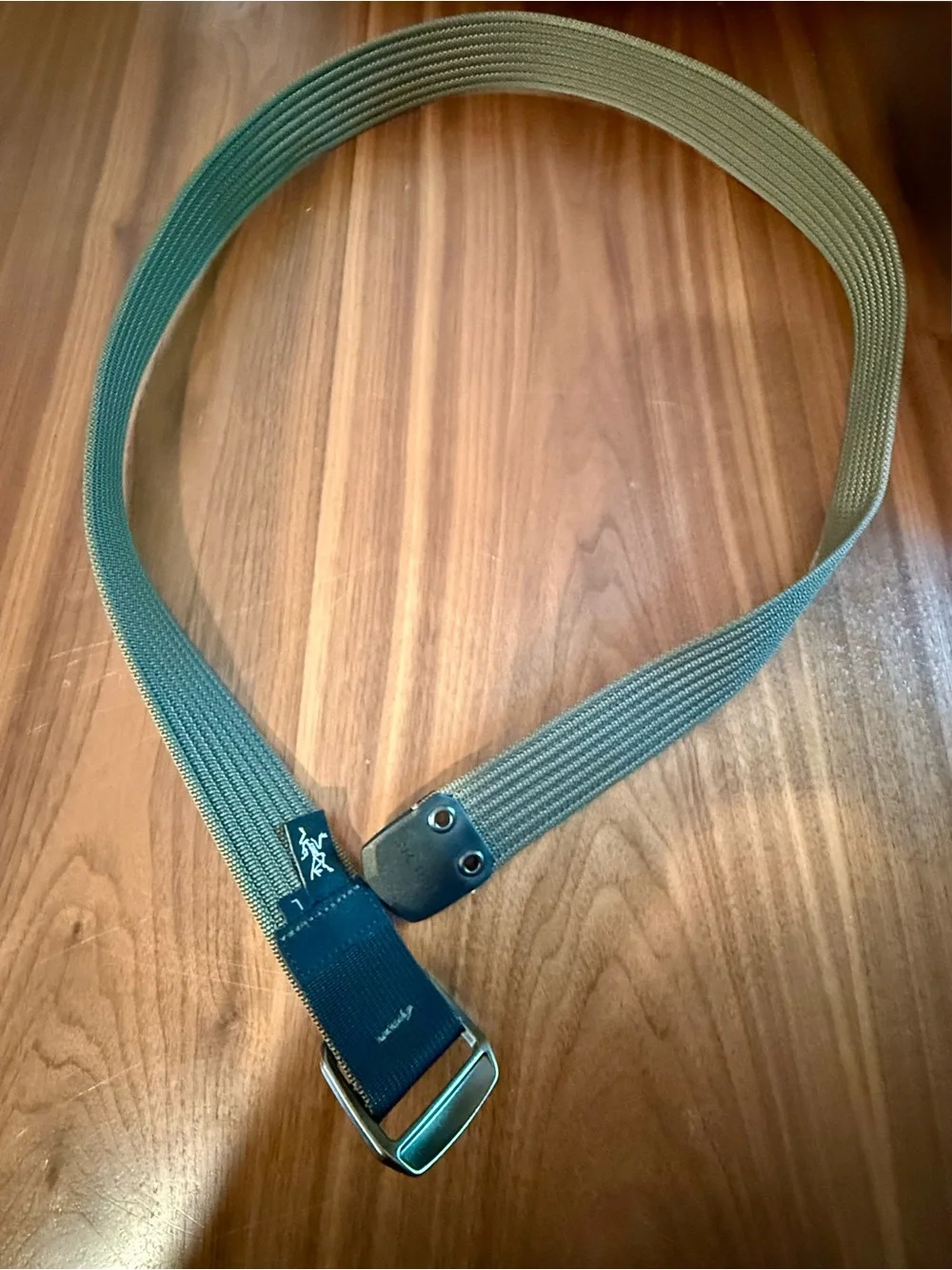 Arc'teryx Conveyor Olive Green Webbing Belt with Metal Buckle